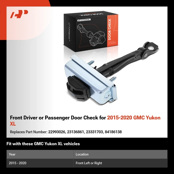 Front Driver or Passenger Door Check for 2015-2020 GMC Yukon XL