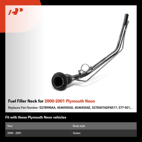 Fuel Filler Neck for 2000-2001 Plymouth Neon