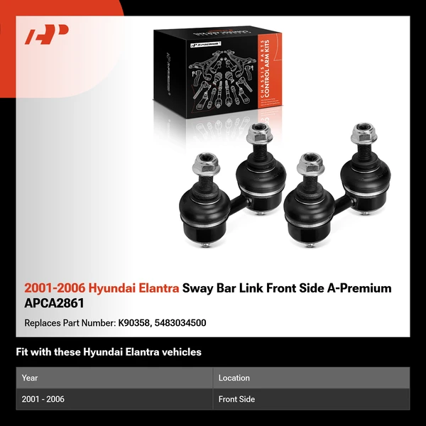 2001-2006 Hyundai Elantra Sway Bar Link Front Side A-Premium APCA2861