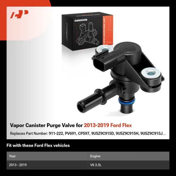 Vapor Canister Purge Valve for 2013-2019 Ford Flex