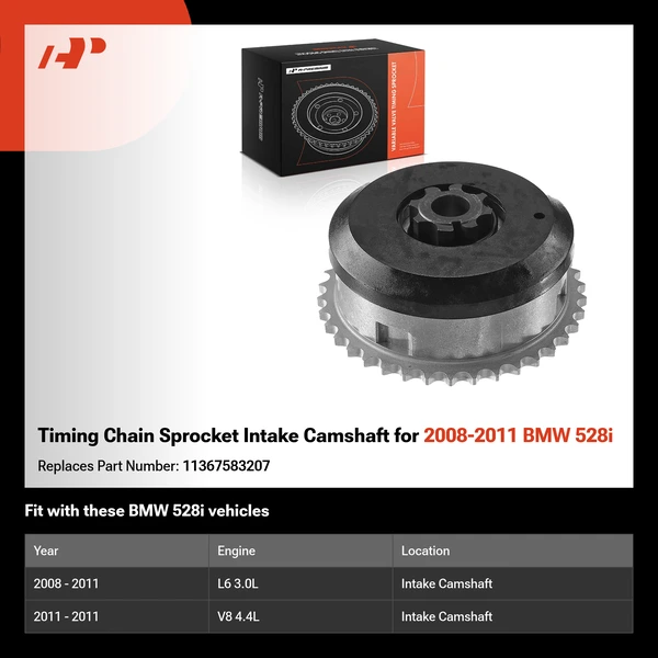 Timing Chain Sprocket Intake Camshaft for 2008-2011 BMW 528i