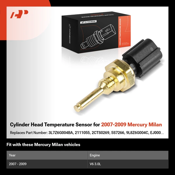 Cylinder Head Temperature Sensor for 2007-2009 Mercury Milan