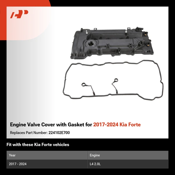 Engine Valve Cover with Gasket for 2017-2024 Kia Forte