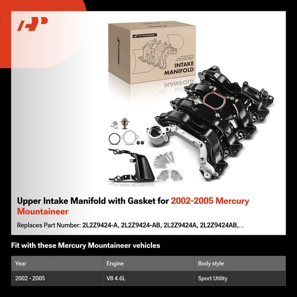 Upper Intake Manifold with Gasket for 2002-2005 Mercury Mountaineer