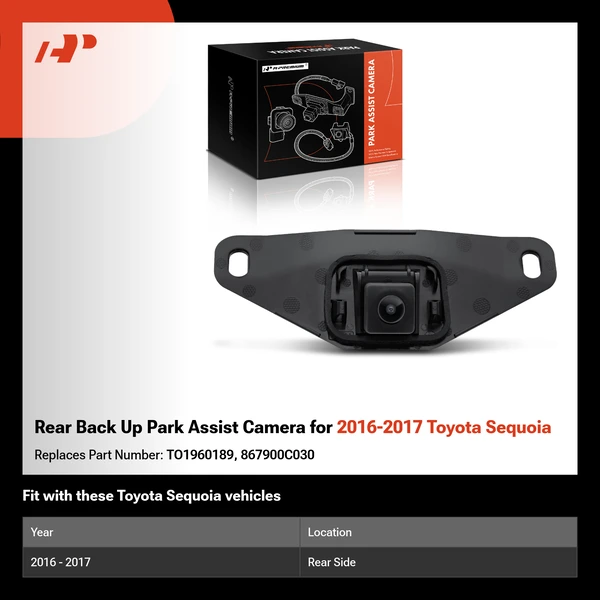 Rear Back Up Park Assist Camera for 2016-2017 Toyota Sequoia
