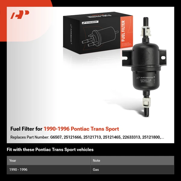 Fuel Filter for 1990-1996 Pontiac Trans Sport