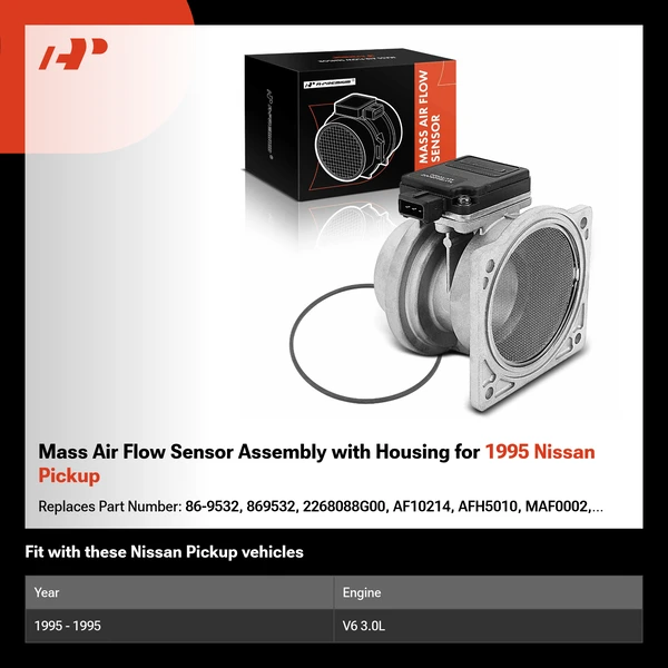 Mass Air Flow Sensor Assembly with Housing for 1995 Nissan Pickup