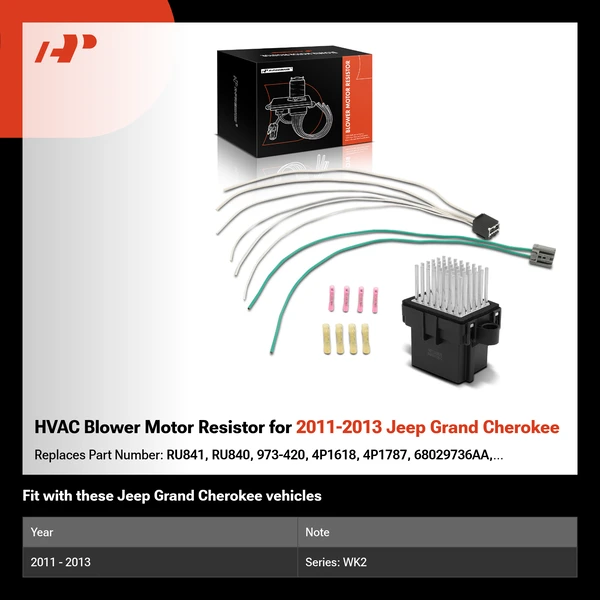 HVAC Blower Motor Resistor for 2011-2013 Jeep Grand Cherokee