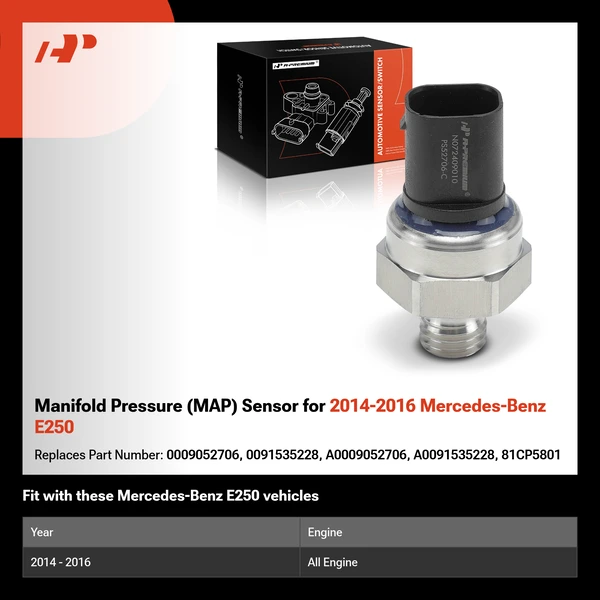Manifold Pressure (MAP) Sensor for 2014-2016 Mercedes-Benz E250