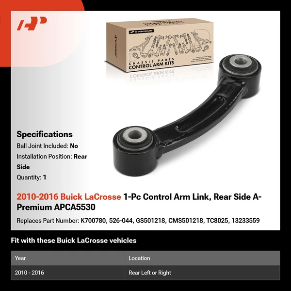 2010-2016 Buick LaCrosse 1-Pc Control Arm Link, Rear Side A-Premium APCA5530