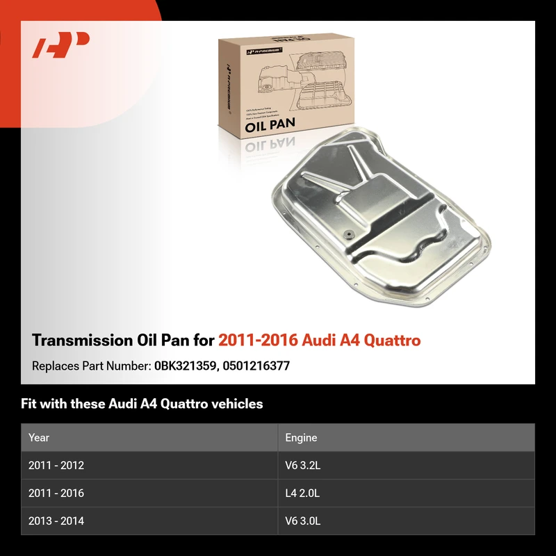Transmission Oil Pan for 2011-2016 Audi A4 Quattro