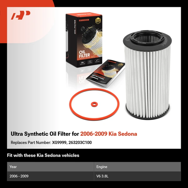 Ultra Synthetic Oil Filter for 2006-2009 Kia Sedona