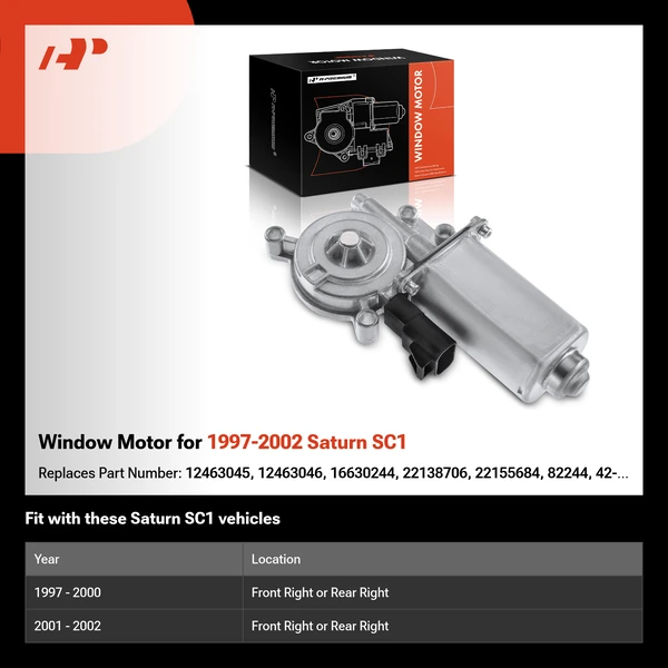Window Motor for 1997-2002 Saturn SC1