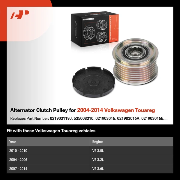 Alternator Clutch Pulley for 2004-2014 Volkswagen Touareg