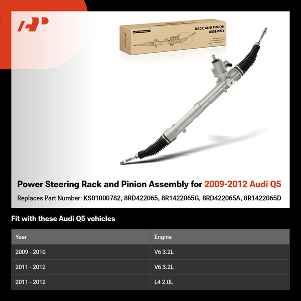 Power Steering Rack and Pinion Assembly for 2009-2012 Audi Q5