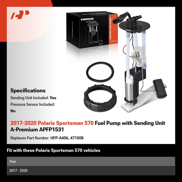 2017-2020 Polaris Sportsman 570 Fuel Pump with Sending Unit A-Premium APFP1531