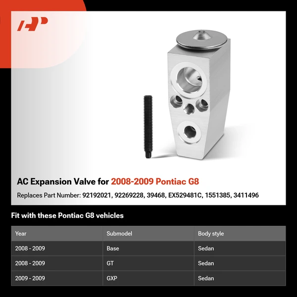 AC Expansion Valve for 2008-2009 Pontiac G8