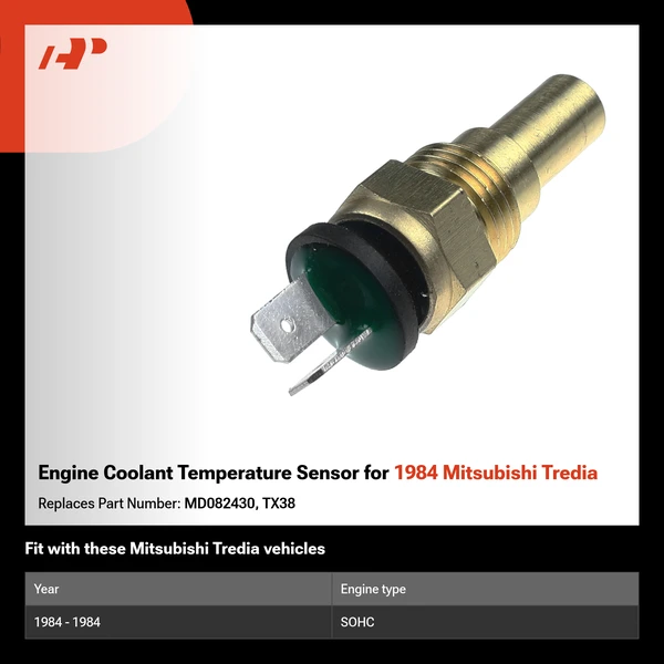 Engine Coolant Temperature Sensor for 1984 Mitsubishi Tredia