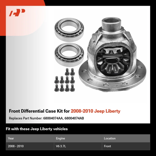 Front Differential Case Kit for 2008-2010 Jeep Liberty