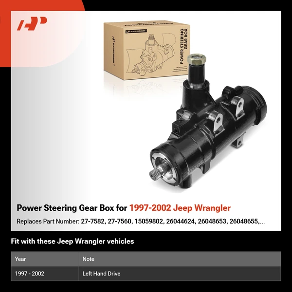Power Steering Gear Box for 1997-2002 Jeep Wrangler