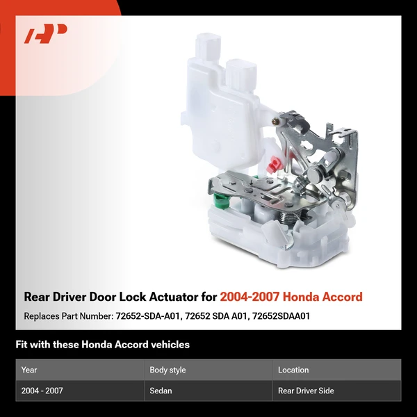 Rear Driver Door Lock Actuator for 2004-2007 Honda Accord