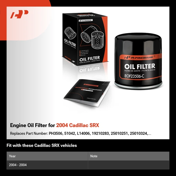 Engine Oil Filter for 2004 Cadillac SRX