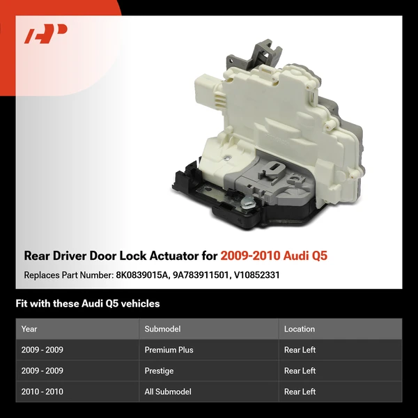 Rear Driver Door Lock Actuator for 2009-2010 Audi Q5