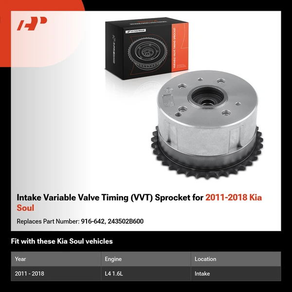 Intake Variable Valve Timing (VVT) Sprocket for 2011-2018 Kia Soul