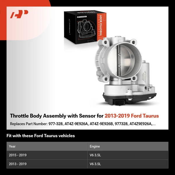 Throttle Body Assembly with Sensor for 2013-2019 Ford Taurus