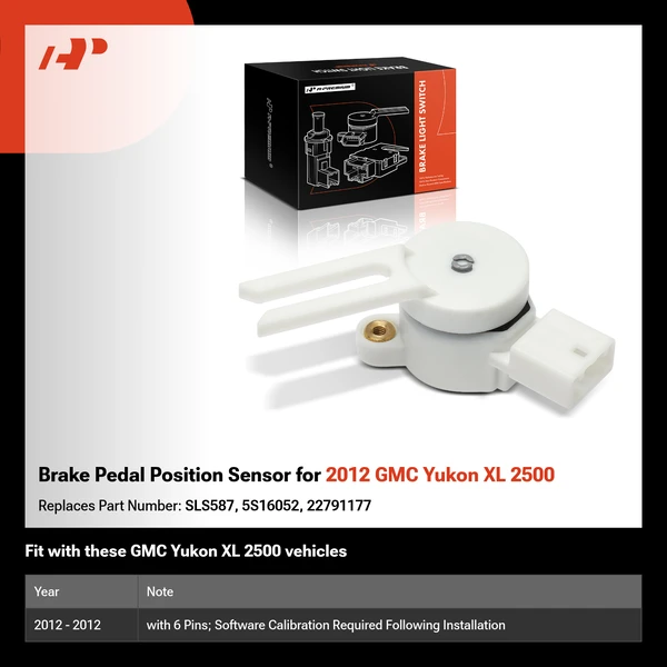 Brake Pedal Position Sensor for 2012 GMC Yukon XL 2500