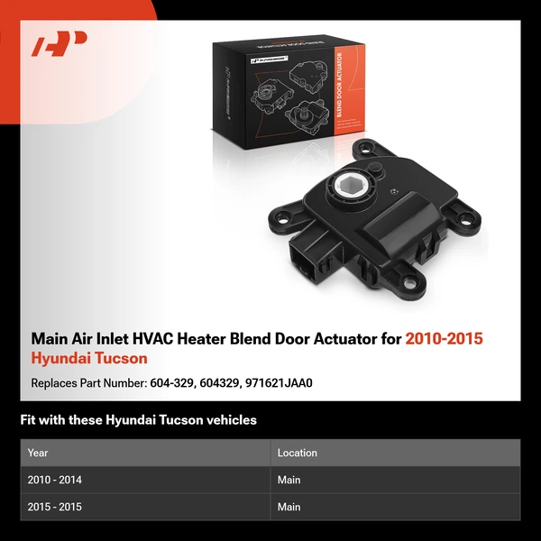 Main Air Inlet HVAC Heater Blend Door Actuator for 2010-2015 Hyundai Tucson