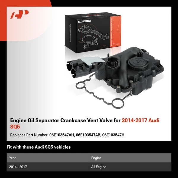 Engine Oil Separator Crankcase Vent Valve for 2014-2017 Audi SQ5