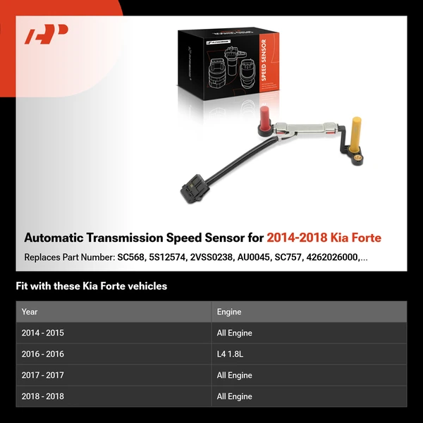 Automatic Transmission Speed Sensor for 2014-2018 Kia Forte