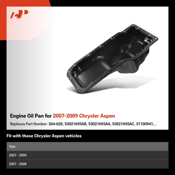 Engine Oil Pan for 2007-2009 Chrysler Aspen