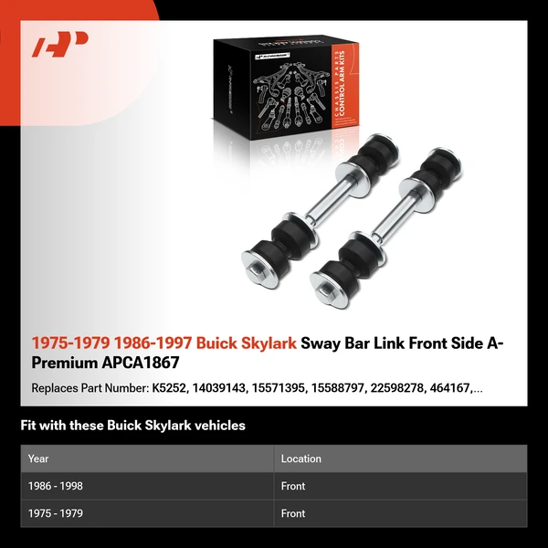 1975-1979 1986-1997 Buick Skylark Sway Bar Link Front Side A-Premium APCA1867