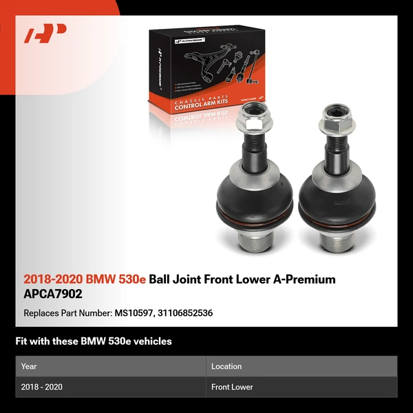 2018-2020 BMW 530e Ball Joint Front Lower A-Premium APCA7902