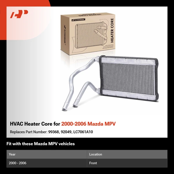 HVAC Heater Core for 2000-2006 Mazda MPV