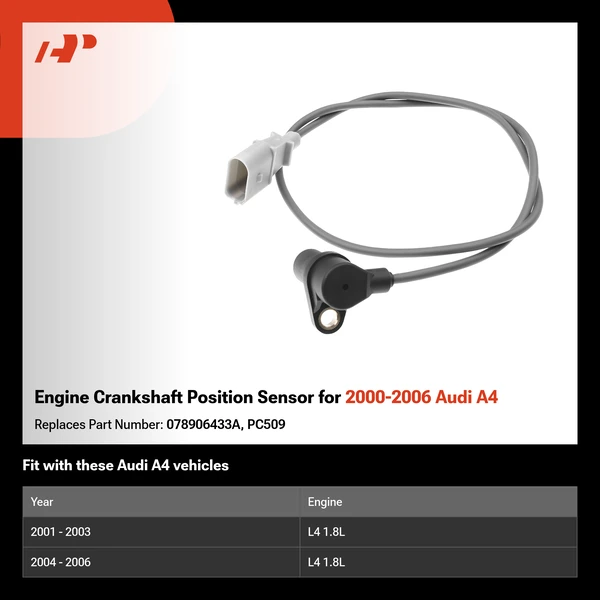 Engine Crankshaft Position Sensor for 2000-2006 Audi A4