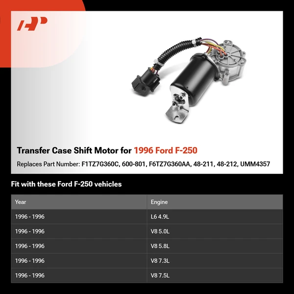 Transfer Case Shift Motor for 1996 Ford F-250