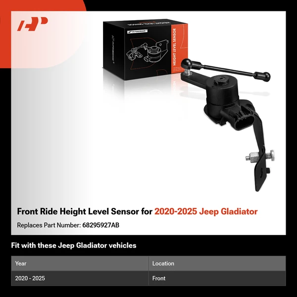 Front Ride Height Level Sensor for 2020-2025 Jeep Gladiator