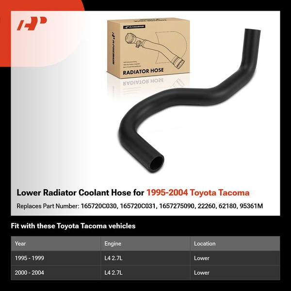 Lower Radiator Coolant Hose for 1995-2004 Toyota Tacoma