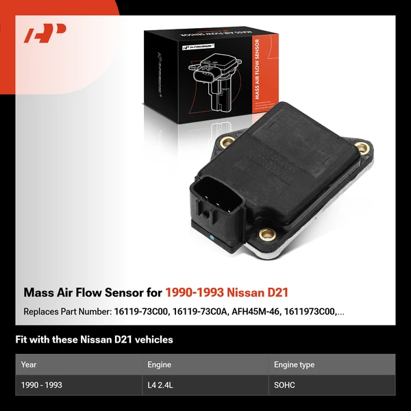 Mass Air Flow Sensor for 1990-1993 Nissan D21