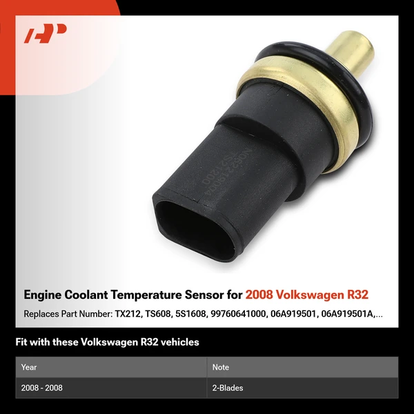 Engine Coolant Temperature Sensor for 2008 Volkswagen R32