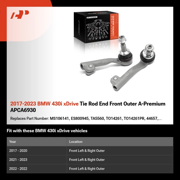 2017-2023 BMW 430i xDrive Tie Rod End Front Outer A-Premium APCA6930