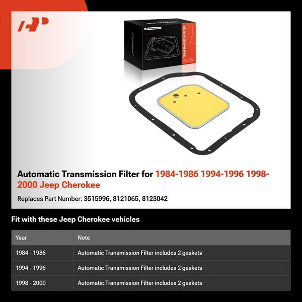 Automatic Transmission Filter for 1984-1986 1994-1996 1998-2000 Jeep Cherokee