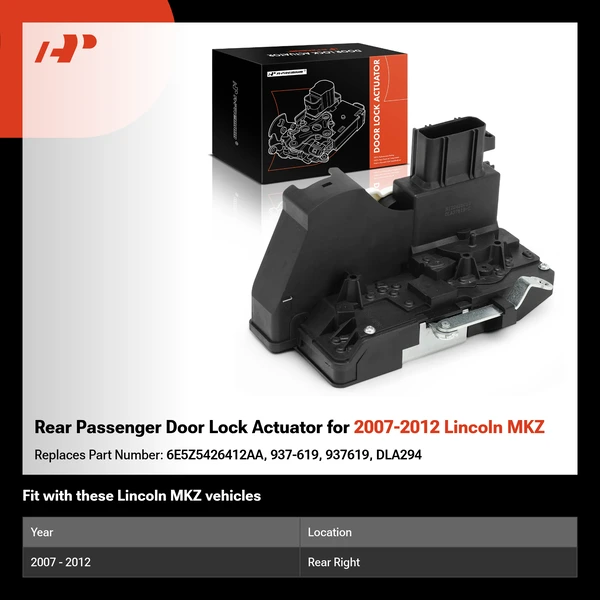 Rear Passenger Door Lock Actuator for 2007-2012 Lincoln MKZ