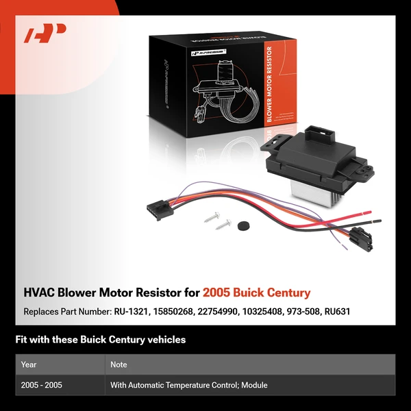 HVAC Blower Motor Resistor for 2005 Buick Century