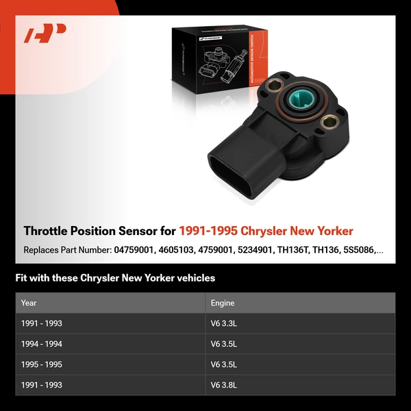 Throttle Position Sensor for 1991-1995 Chrysler New Yorker