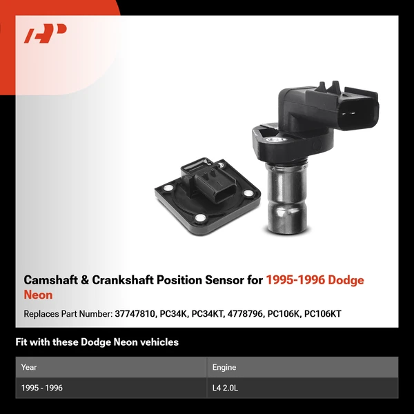 Camshaft & Crankshaft Position Sensor for 1995-1996 Dodge Neon