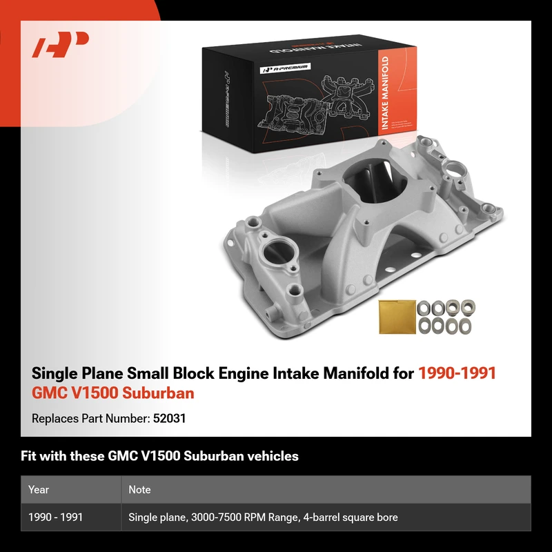 Single Plane Small Block Engine Intake Manifold for 1990-1991 GMC V1500 Suburban